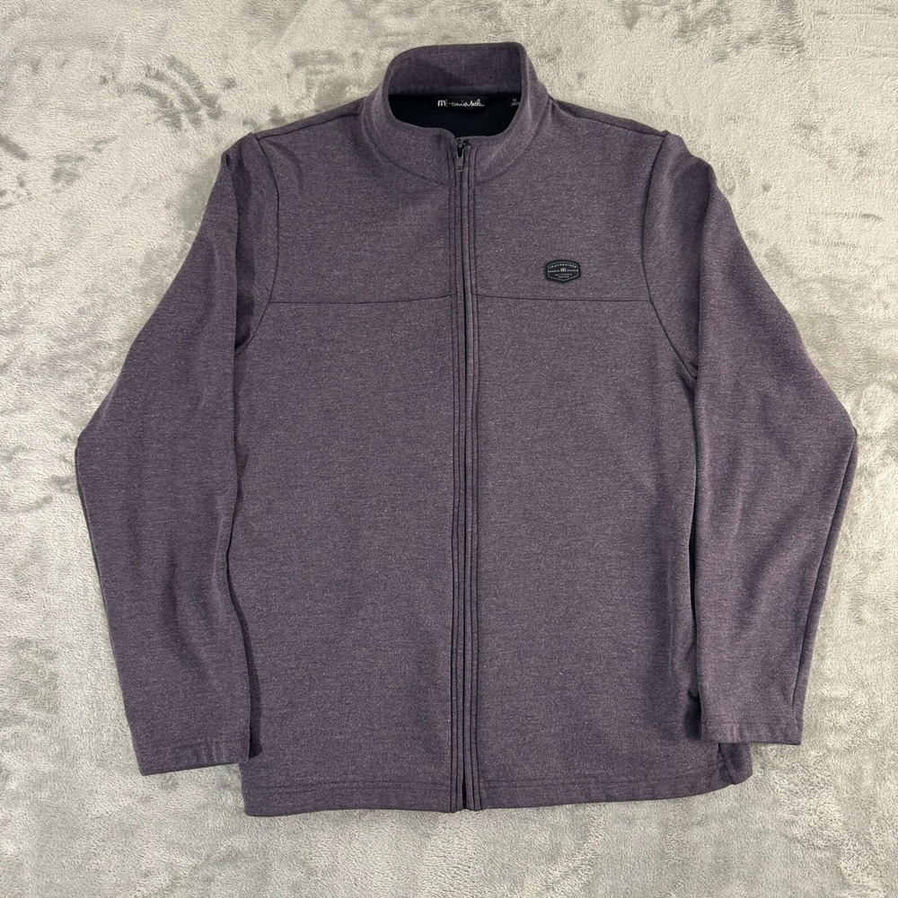 Travis Mathew Jacket‎ Mens Medium Purple Full Zip Golf Athletic Long Sleeve